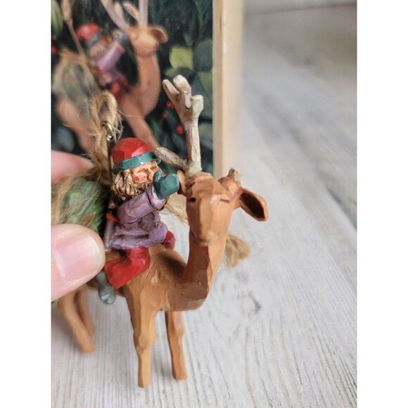 Hallmark AS IS folk art home from the woods ornament Xmas 1995 - Picture 4 of 8